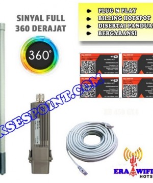 Paket Usaha Wifi Hotspot RT RW Net 5 Km 360 Derajat Sistem Voucher - MetalG-52SHPacn