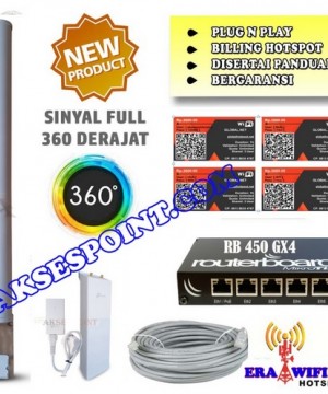 Paket Usaha Wifi Hotspot RT RW Net 3 Km 360 Derajat 30 dBm - RB450GX4
