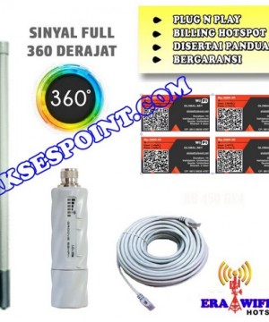 Paket Usaha Wifi Hotspot RT RW Net 5 Km 360 Derajat Sistem Voucher - Groove A 52HPn